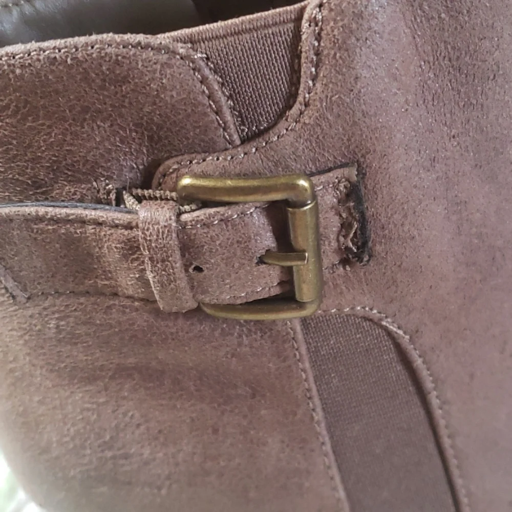 Sugar Faux Suede Brown Platform Shoes Sz 9 - Picture 5 of 8